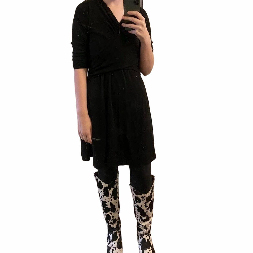 Nanamacs Love Riche Black Cross Over Dress Size Large